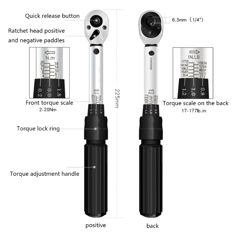 

21pcs/set Bicycle Repair Tools Adjustable Ratchet Torque Wrench Socket Bit Extension Rod Combination Multifunction DIY Tool