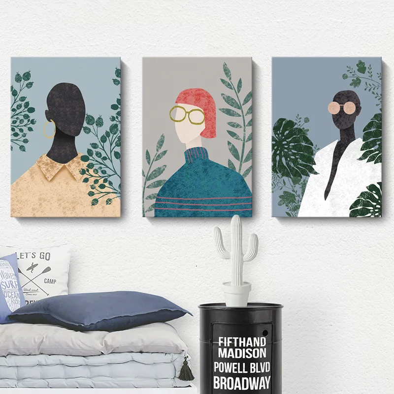 

Nordic Simple literature and art Decorative Paintings Literary Abstract Figures Black White Figure Poster home decor Art