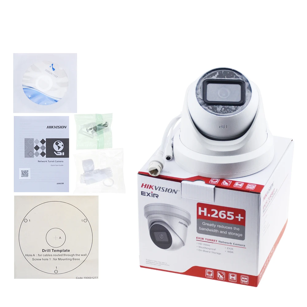 

Hikvision 4Pcs/Lot DS-2CD2385G1-I POE IP Camera 8MP Turret Network CCTV IPC SD 4K 4 Behavior Analyses Face Detect Darkfighter