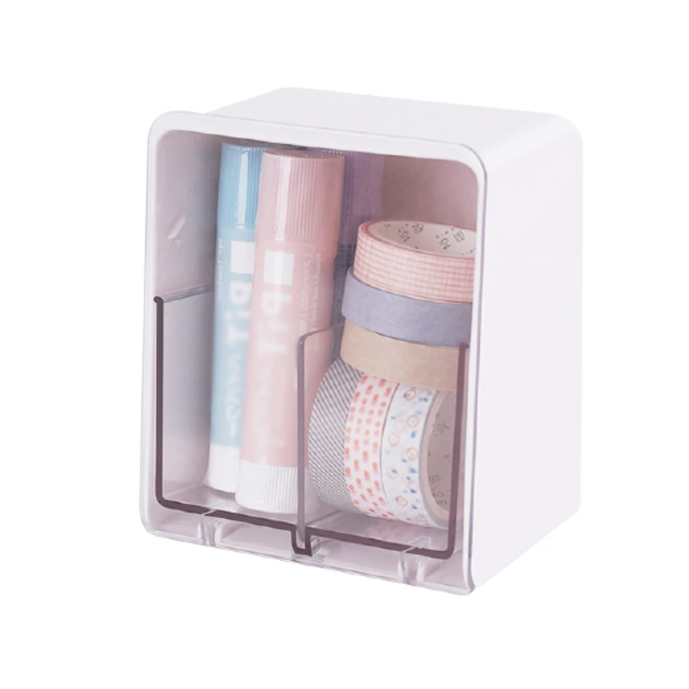 

HPDEAR 2 Slot Cotton Swab Ball Holder, Qtip Cotton Buds Ball Dispenser for Bathroom Home Storage Organizer