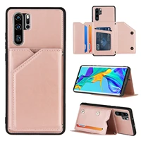 pu leather phone case for huawei p30 pro p40 lite tpu frame cover for huawei p smart z y9 prime 2019 wallet card slot stand case