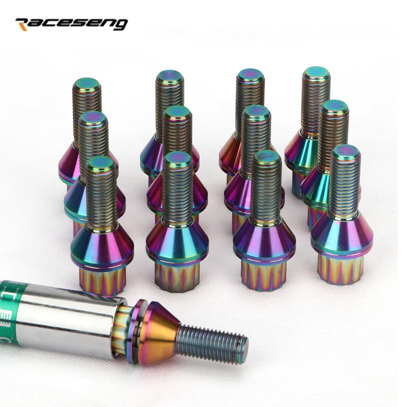 10/20 шт. GR5 titanium сплав кованые колесные болты винт/Противоугонный болт M12 * 1 5
