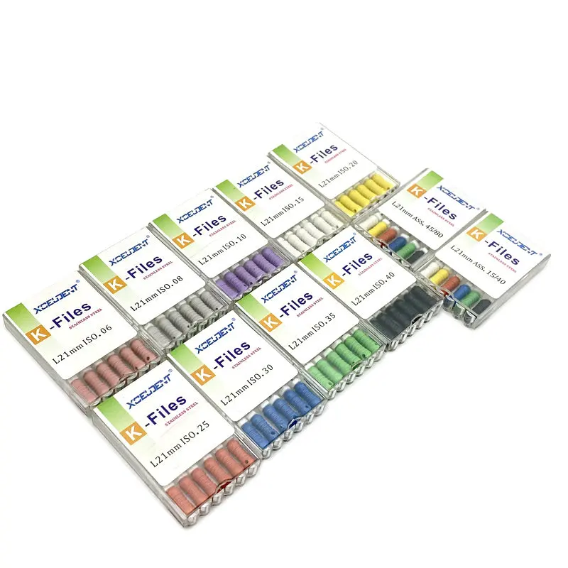 Стоматологические K файлы 10 упаковок 21 мм|Стомотологические сверла и щетки| |