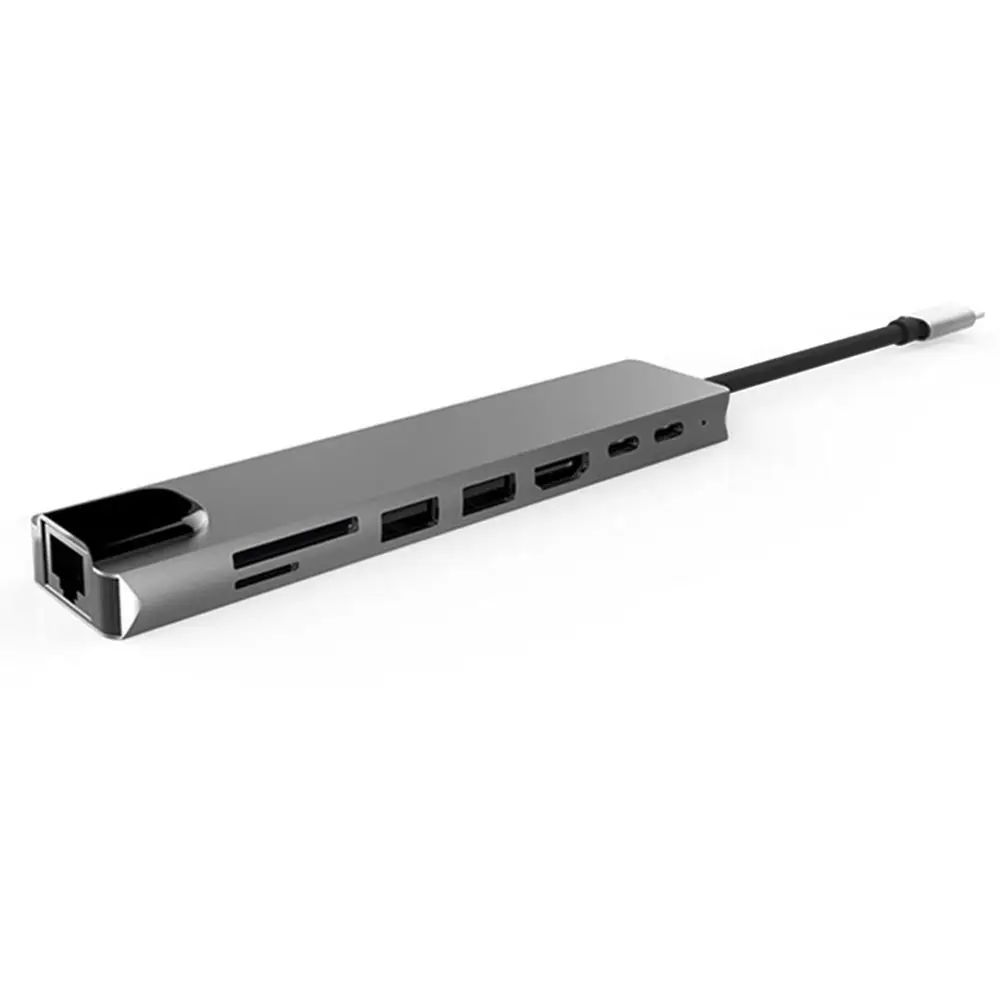 8 In 1 USB C Hub Type-C To 4K HDMI RJ45 USB SD/TF Card Reader PD Fast Charge USB Dock Station For MacBook Air Laptop Accessories
8 In 1 USB C Hub Type-C To 4K HDMI RJ45 USB SD/TF Card Reader PD Fast Charge USB Dock Station For MacBook Air Laptop Accessories