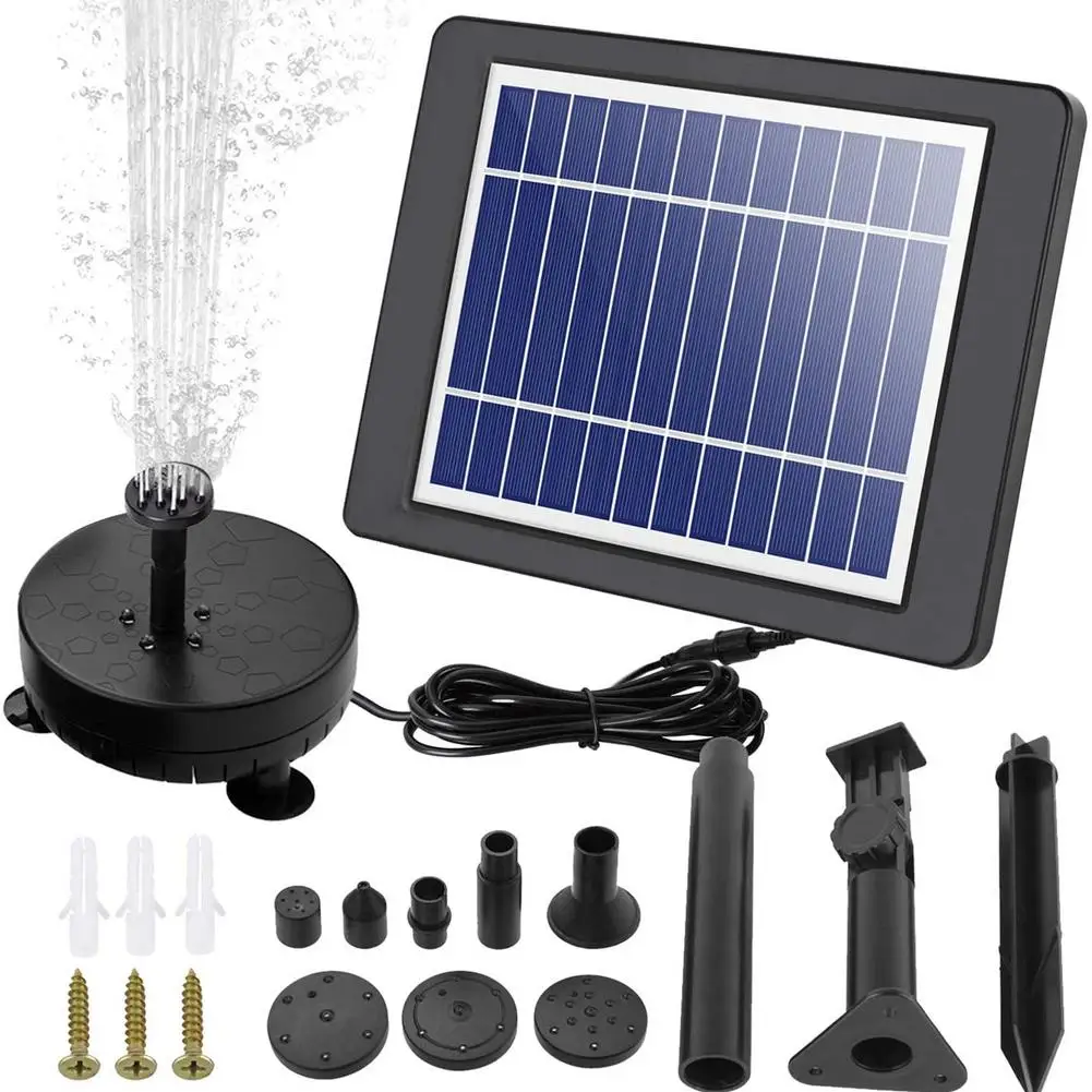 

6V/3.5W Solar Water Fountain Pump Colorful LED Lights Floating Garden Fountain Pump Swimming Pools Pond Lawn Decor