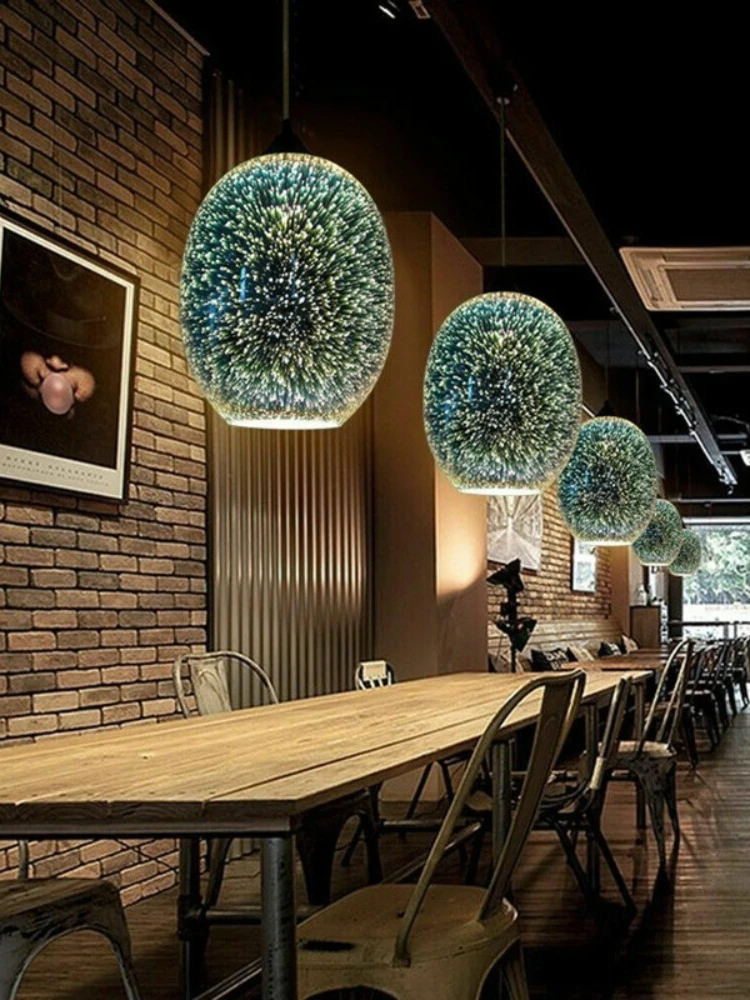 Светодиодный Подвеска &quotфейерверк&quot лампа потолочный светильник 3D Цвет Стекло