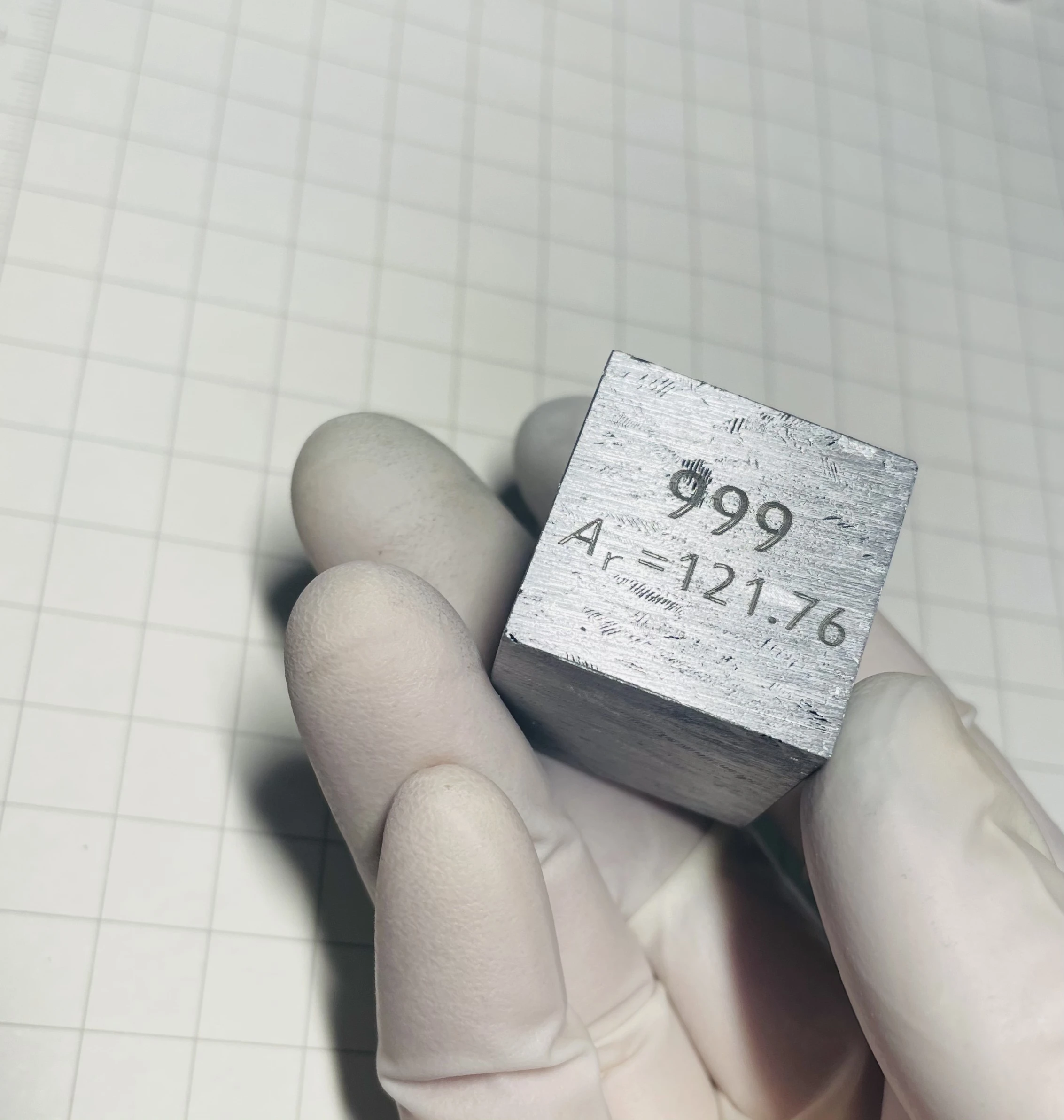 

Antimony Metal 1 Inch 25.4mm Density Cube 99.9% Pure for Element Collection