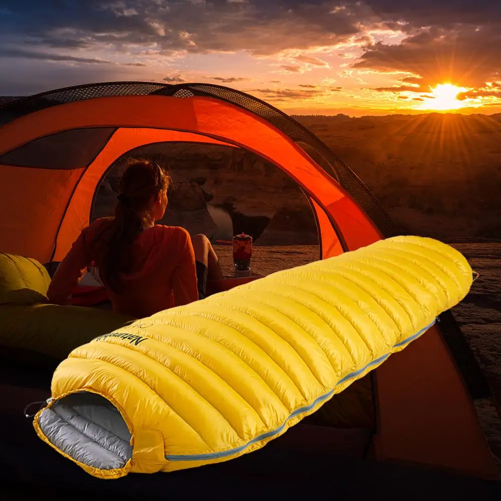 Спальный мешок Naturehike 90% гусиный пух Мумия водонепроницаемый Сверхлегкий 6