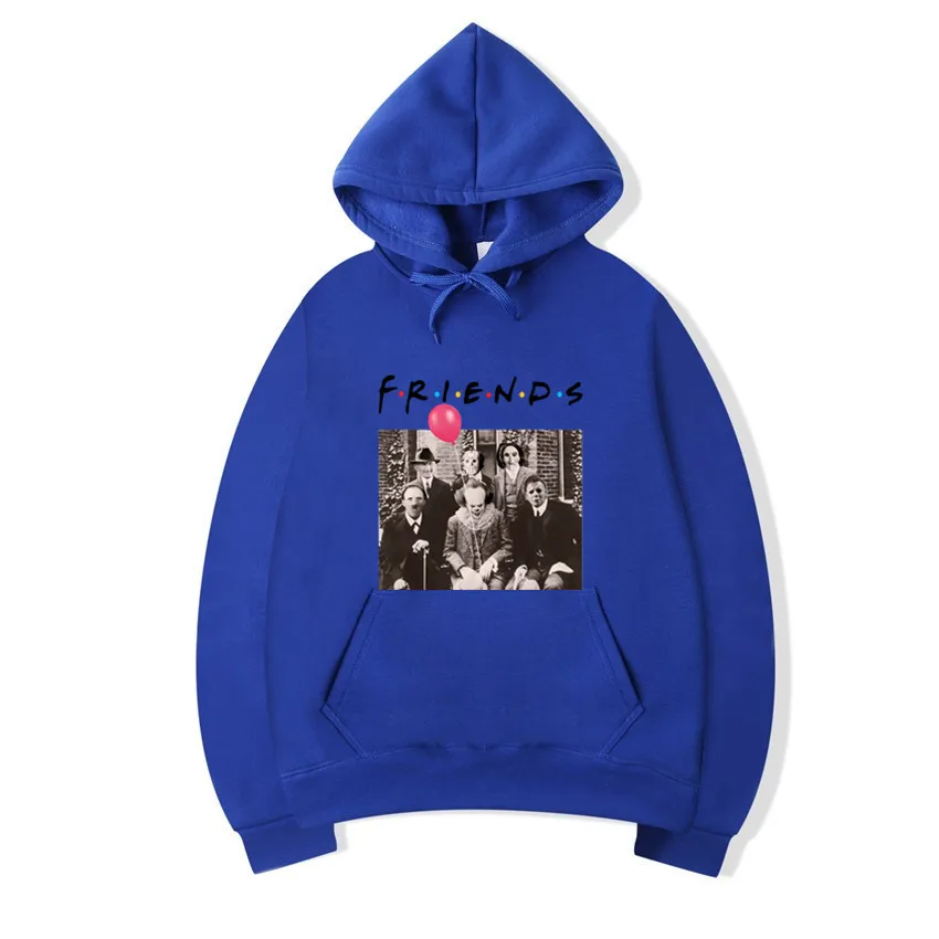 T126E-blue Женские Ужасы друзья Pennywise Майкл Майерс Джейсон Вурхиз Толстовка для хеллоуина модные Kpop толстовки и толстовки подарок подруге - Цвет: T126E-blue