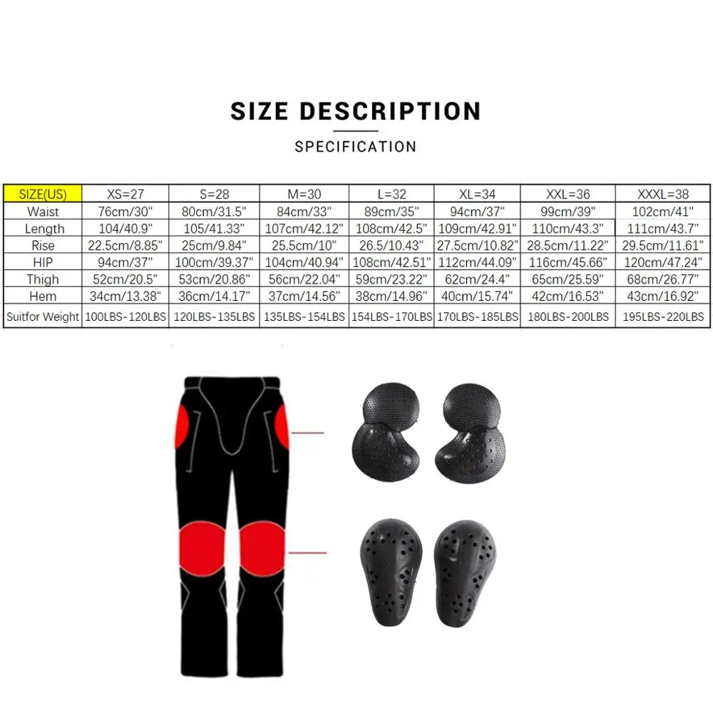 Мужские джинсы для езды на мотоцикле 4 X CE съемные наколенники цвета хаки XS 3XL