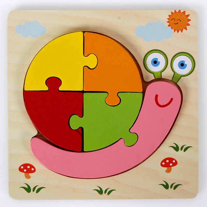 

Baby Toy Jigsaw 3d Puzzle Intelligence Development Unsex Wooden Early Childhood Educational Toys