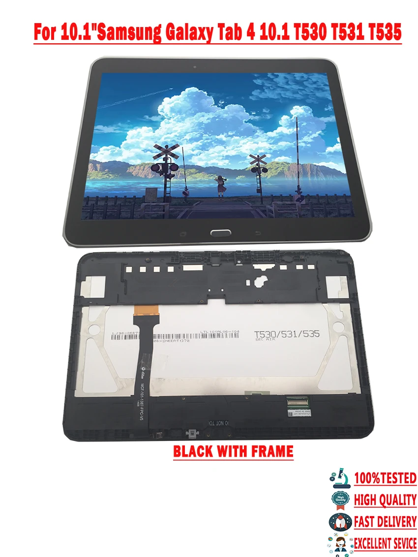 ЖК-дисплей 10 1 дюйма для Samsung Galaxy Tab 4 T530 T531 T535 + сенсорный дигитайзер экран в сборе
