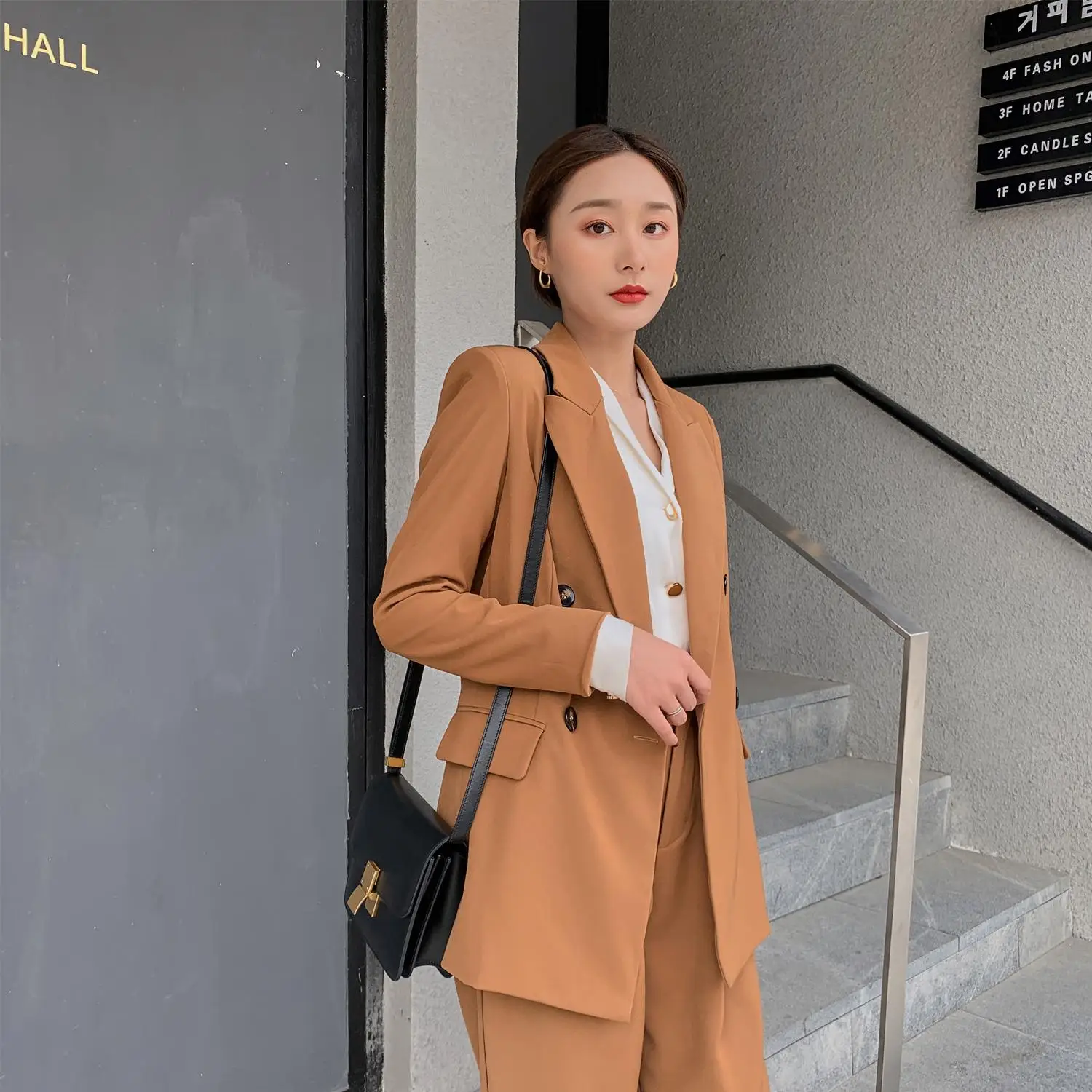 Весенний модный блейзер для досуга костюмы женский темпераментный Тонкий костюм