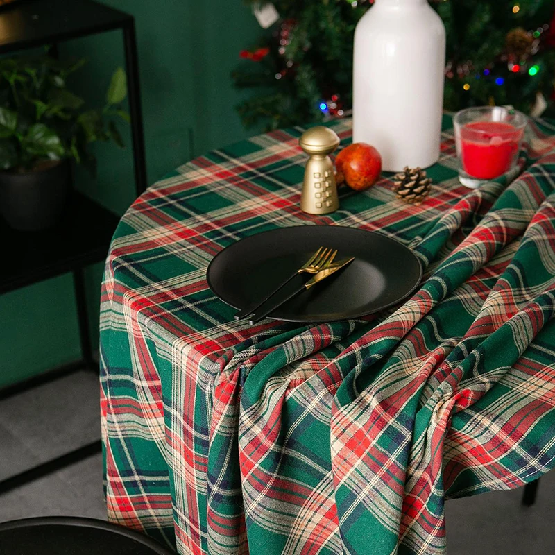 Скатерть DUNXDECO для рождественской вечеринки декоративная ткань стола