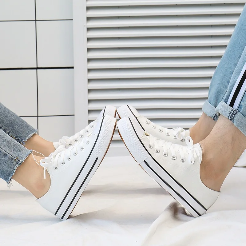 Классические парусиновые туфли мужская обувь на плоской подошве женские