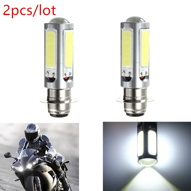 2 шт./лот 10 Вт H6M PX15d COB Светодиодная противотуманная фара для мотоцикла 6500K белая Универсальная
