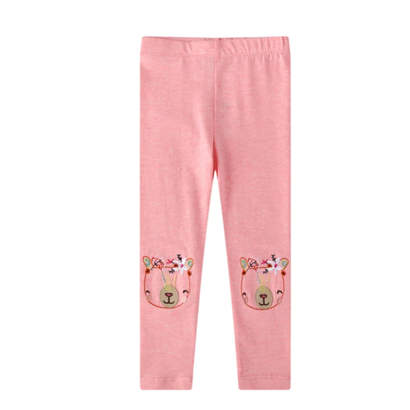 

Jumping meters New Girls Leggings Pants for 2-7T Baby Clothes Animal Embroidery Cute Pink Skinny Pants Kids Autumn Spring Wear
