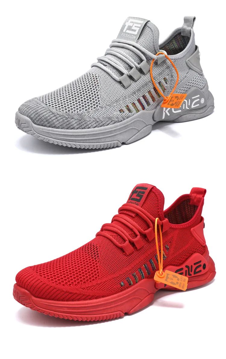 

2021 spring new casual mesh breathable flying woven running shoes men's shoes sneakers zapatillas de deporte tenis masculino