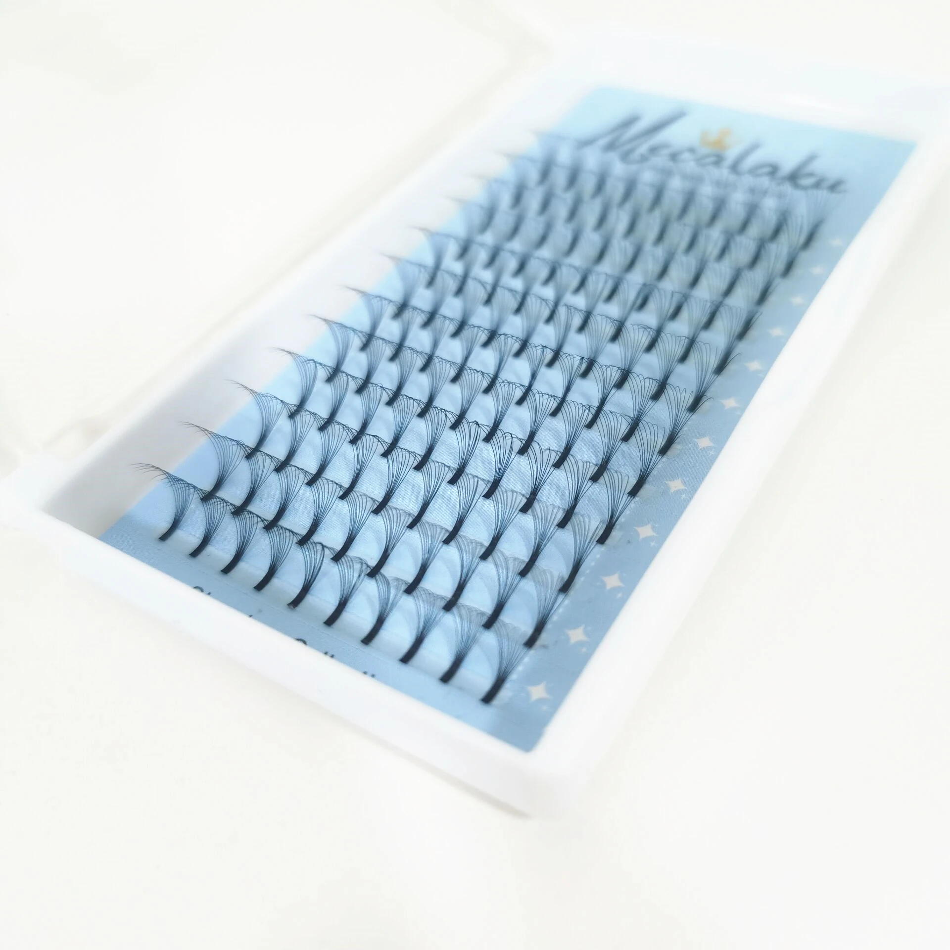 Ресницы для наращивания Mecalaku с длинным стержнем профессиональные мягкие черные