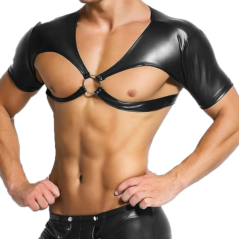 Гей нагрудного ремня фетиш из искусственной кожи белье женское нижнее мышцы