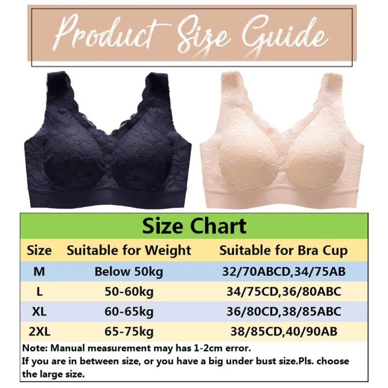 

3D Wireless Contour Bra Padded Lace Push Up Brassiere Women Daily Bras
