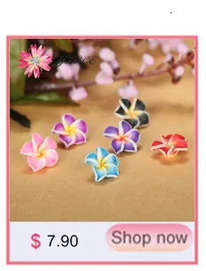 20 шт./лот 18 мм Fimo Полимерная глина искусственный Плюмерия цветок бусины Diy серьги браслет ожерелье Гавайи ювелирных изделий Аксессуары