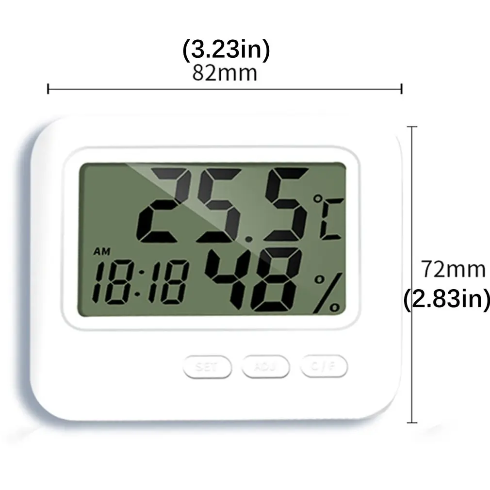 

Household Outdoor Digital Thermometer Hygrometer LCD Display Precision Alarm Clock Function Thermometer Hygrometer with Holder
