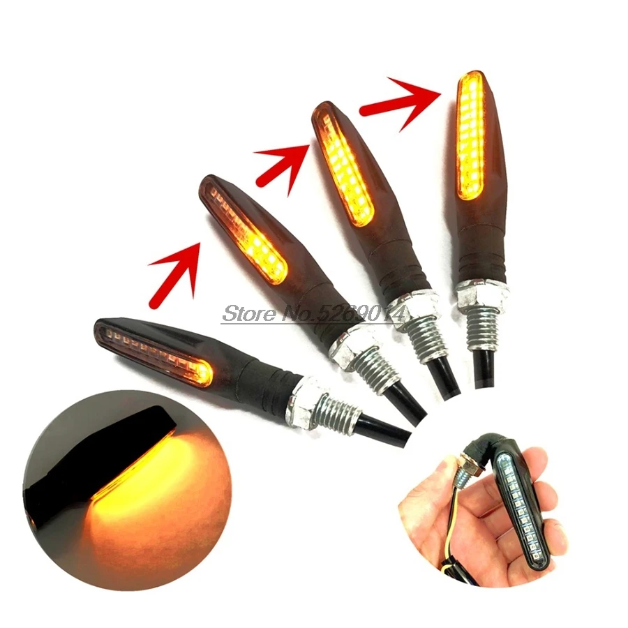 Светодиодные поворотники для мотоциклов плавная Крышка KTM SUZUKI DRZ 400 KAWASAKI ER6N