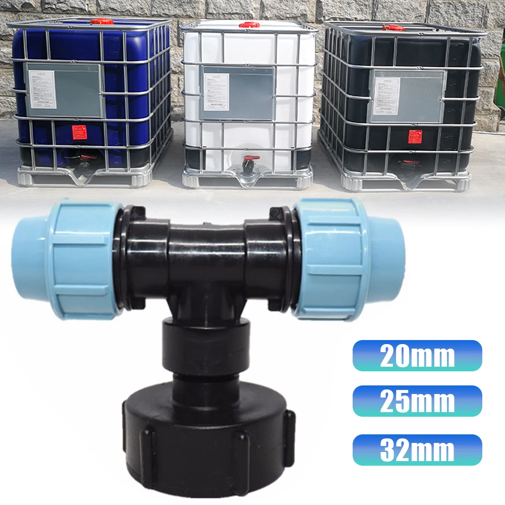 

20/25/32mm 1/4" Water Pipe Connector Garden Lawn Hose IBC Adapter Tee Tap Fitting Tool Fit for IBC Water Tanks Garden Supplies