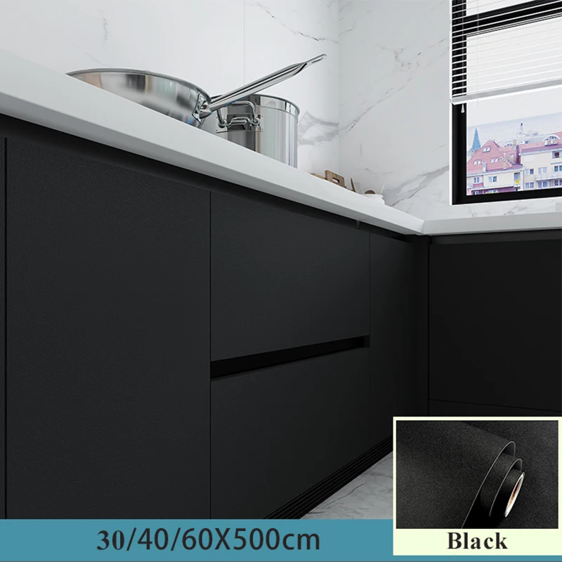 thickened self adhesive film furniture renovation waterproof 3d wall stickers kitchen decorative vinyl film pvc cabinet stickers free global shipping