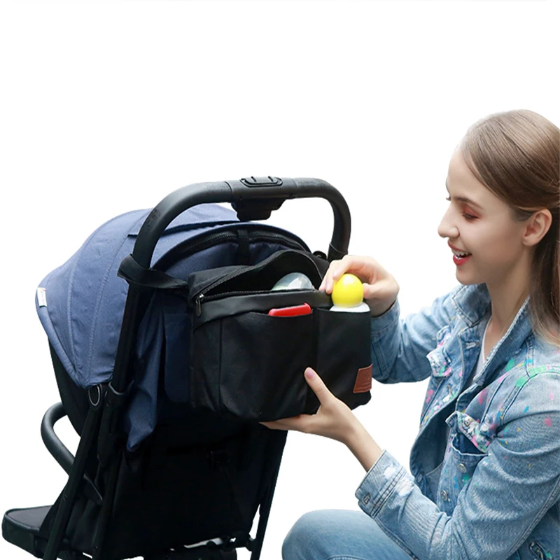 Hot Waterproof Large Capacity Baby Stroller Accessories Diaper Nappy Bag Cartoon Color Folding Elephant Stroller Organizer Bag