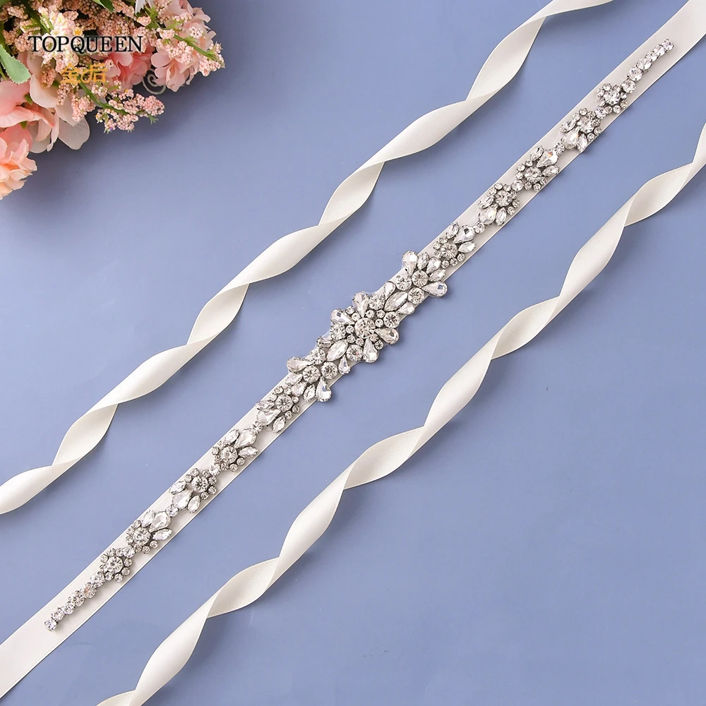 TOPQUEEN S392 Свадебные ремни со стразами платье пояс женские платья жемчужный
