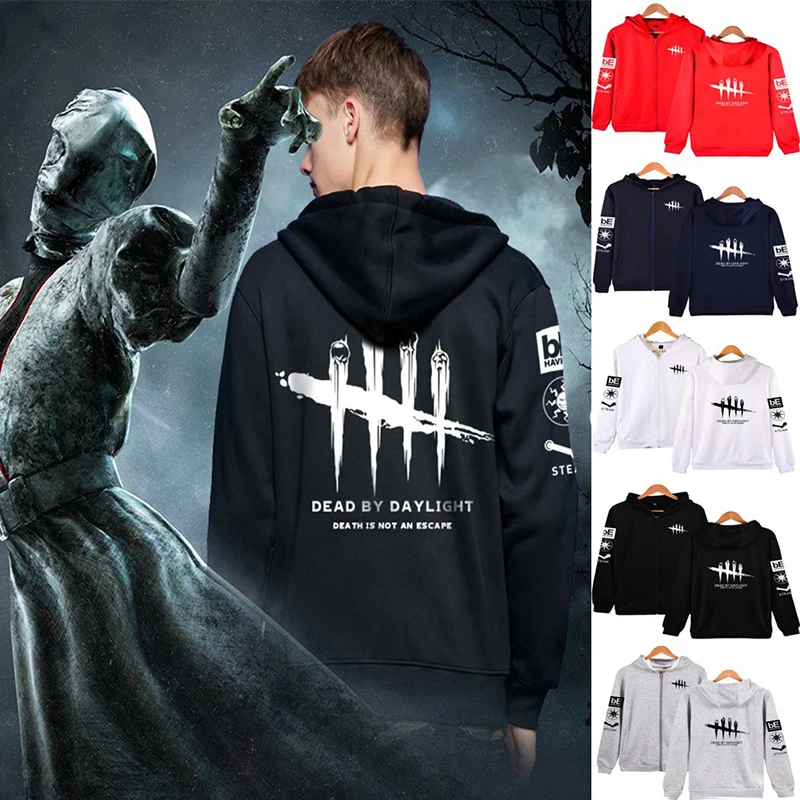

European and American Men's Hoodie Dawn Killing Cosplay Autumn and Winter Velvet Printed ZIP Hoodie Jacket