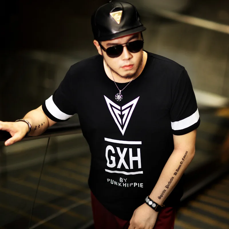t10022 GXXH, новинка размера плюс, Большой XXXL, XXXXL, 5XL, 6XL, Мужская модная красная футболка с принтом толстяка, футболки с короткими рукавами, повседневная мужская футболка - Цвет: t10022