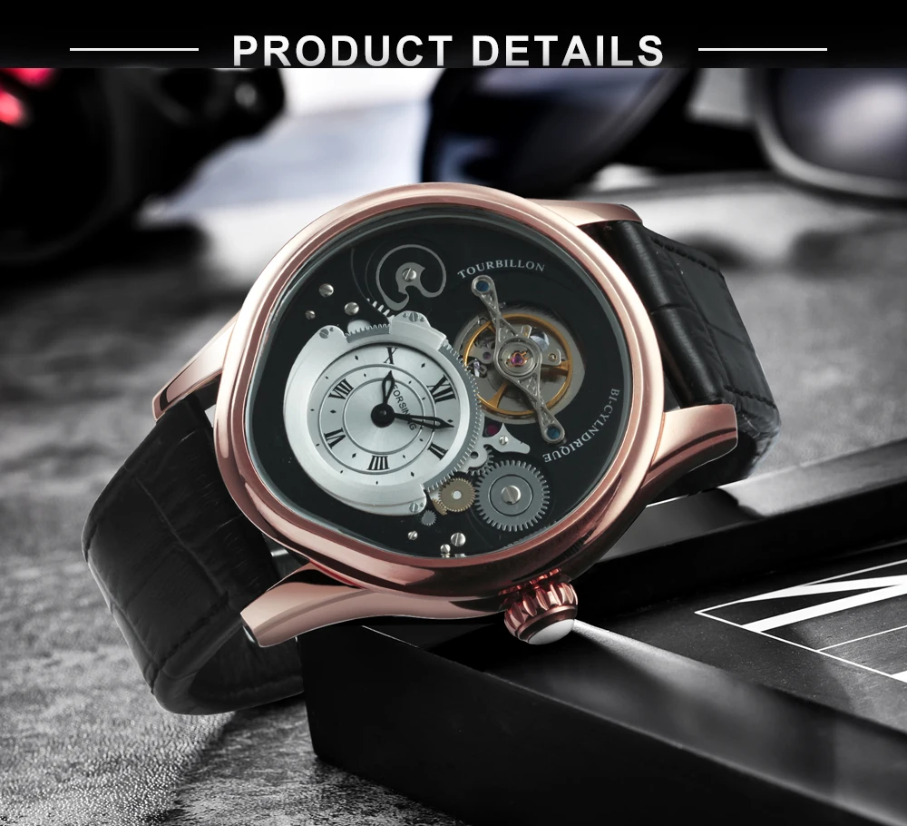 Роскошные брендовые автоматические часы с турбийоном для мужчин уникальные