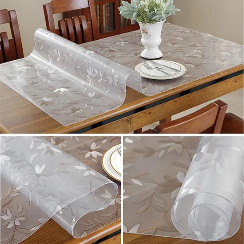 thickened 1 5mm transparent cosmos pvc tablecloth waterproof table cover oil proof kitchen custom soft glass protection mat free global shipping