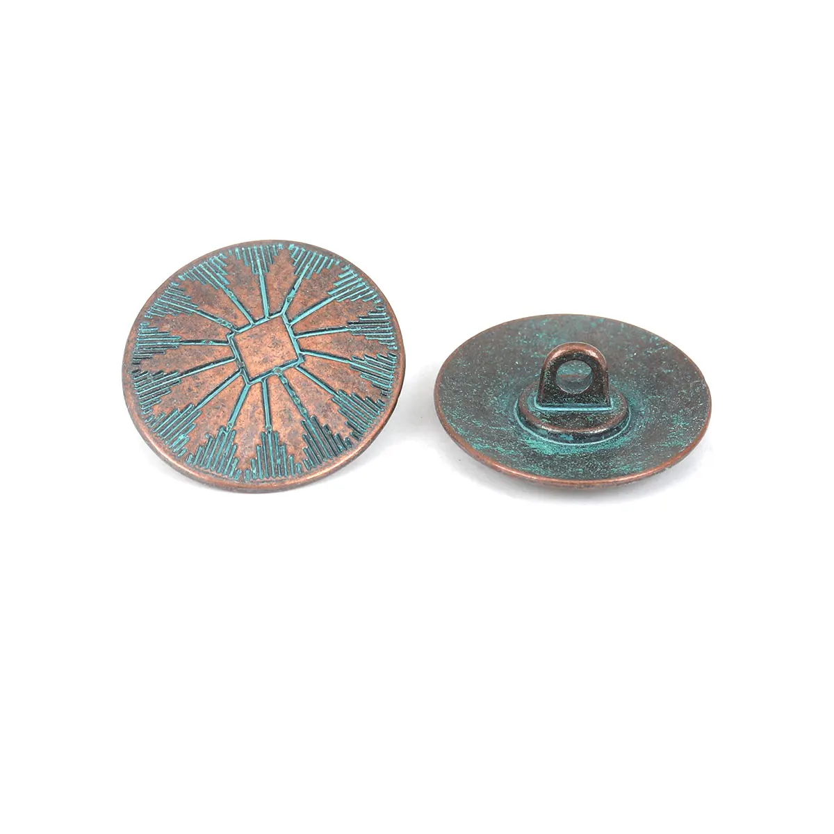 

Vintage Button Zinc Based Alloy Oval Round Metal Patina Sewing Shank Buttons Antique Copper Color DIY Clothing Decoration 10Pcs