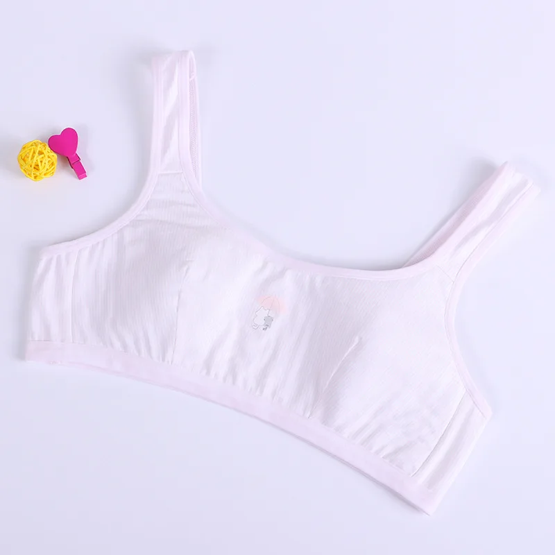511Pink Мягкий хлопковый спортивный бюстгальтер с хлопковой подкладкой для девочек-подростков 10-12 лет - Цвет: 511Pink