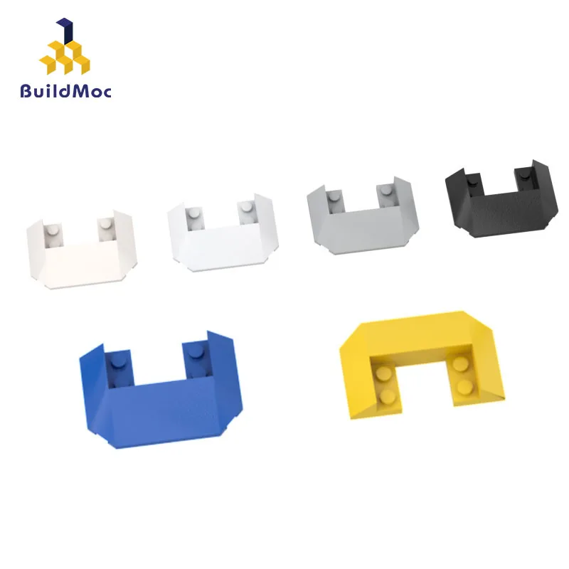 BuildMOC 13269, 6x4x1, специальный Наклонный кирпич ldd13269 для строительных блоков, детали «сделай сам» для строительства, соблазнительные детские подарки