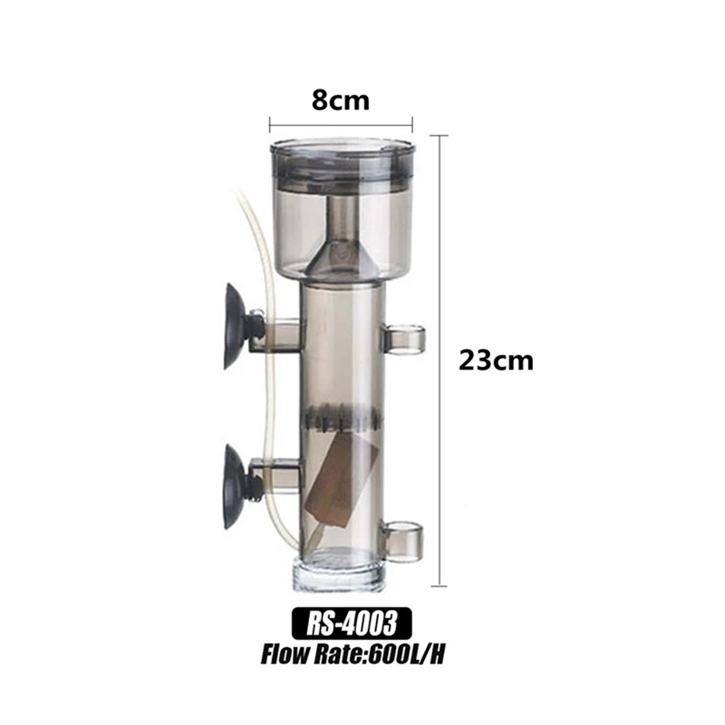 600L/H Mini Aquarium Marine Fish Coral Tank Internal Hang on Air Driven Protein Skimmer with Wood Stone Tubing | Дом и сад