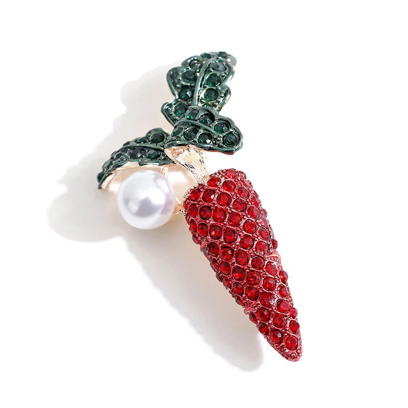 Женская эмалированная брошь Morkopela в форме фрукта стразы для костюма или шарфа