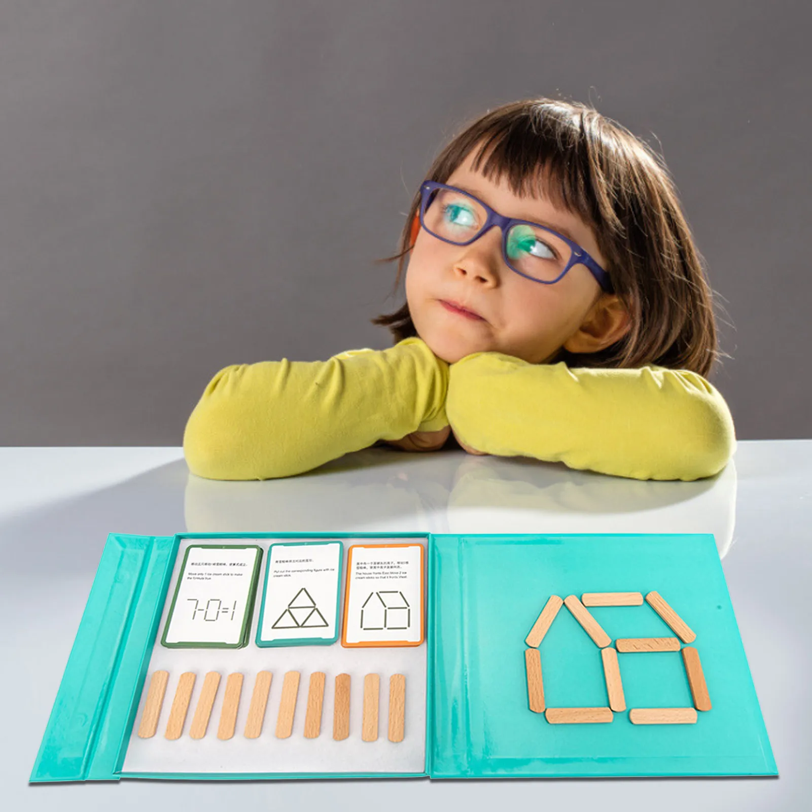 

Magnetic Sticks Pattern Shape Matching Game Parent-child Interactive Early Education Toy Puzzle Early Childhood Puzzle Wood Toy