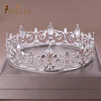 a124 gold silver wedding crown queen jewelry bridal hair tiara whole sale ladies headwear luxury princess wedding headpiece