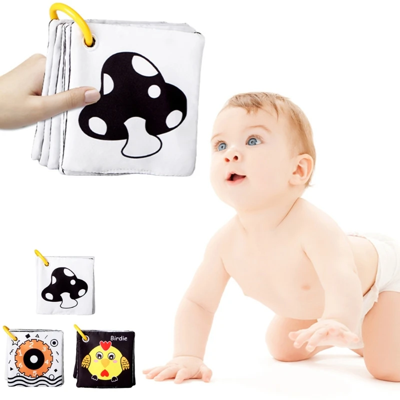 

Soft Baby First Book Early Learning Developmental Toy Teaching Cloth Book Interactive Visual Sense Book for Infant 3M+