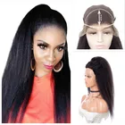 Yaki, парик из натуральных человеческих волос с прямыми кружевами спереди, парик для черных женщин, прямой парик 13x4, парик из длинных волос спереди, натуральные волосы 100%