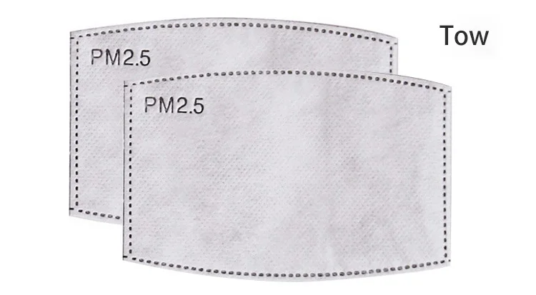 

Fashion Cotton Mask Mouth Face Anti PM2.5 Dust 2pcs Activated Carbon Filter Fabric Washable for Adult Man Woman