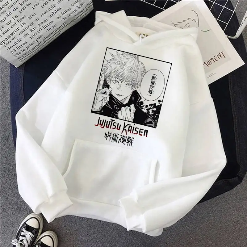 

SUNOWE Japanese Anime Hoodies Jujutsu Kaisen Graphic Hoodie Male Cartoon Yuji Itadori Streetwear Harajuku Sweatshirts Tops