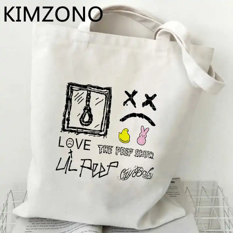 

Сумка для покупок Lil Peep bolsa bolsas de tela shopping shopper, тканые сумки