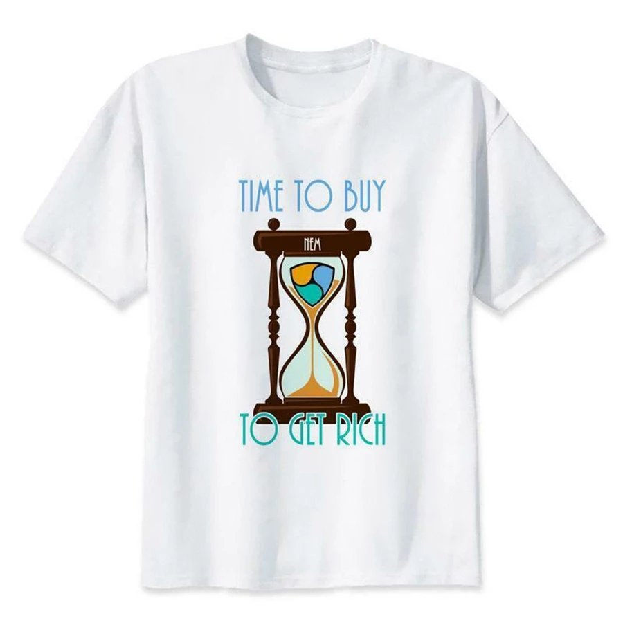 Крипто Футболка мужская забавный дизайн время купить чтобы получить богатый