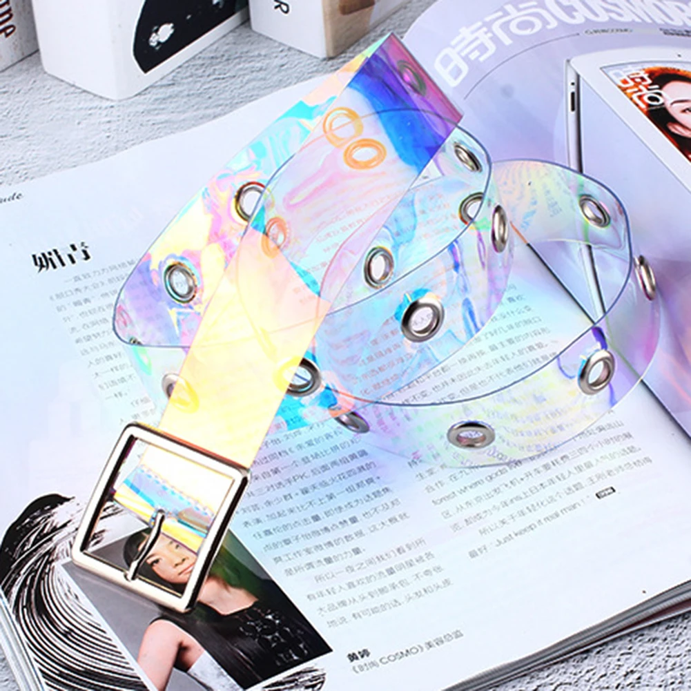 Женский модный прозрачный ремень с несколькими отверстиями индивидуальный